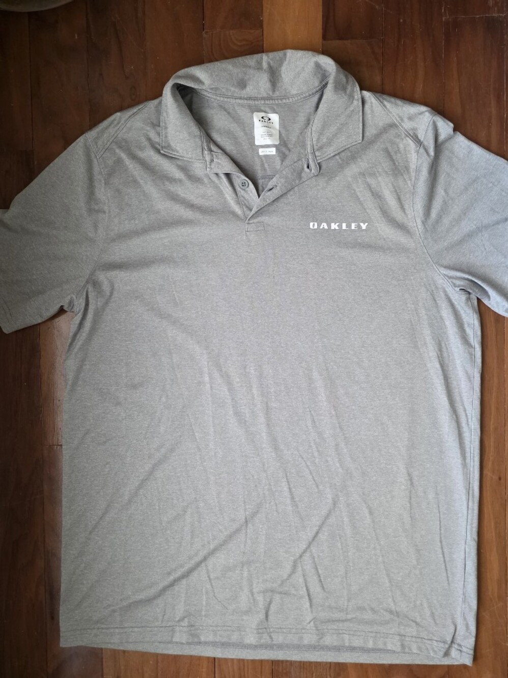 Oakley Light Gray Men’s Athletic Polo Shirt - Size L